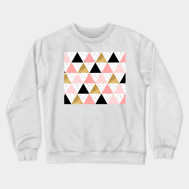 Geometric serendipity - blush rose gold Crewneck Sweatshirt by RoseAesthetic